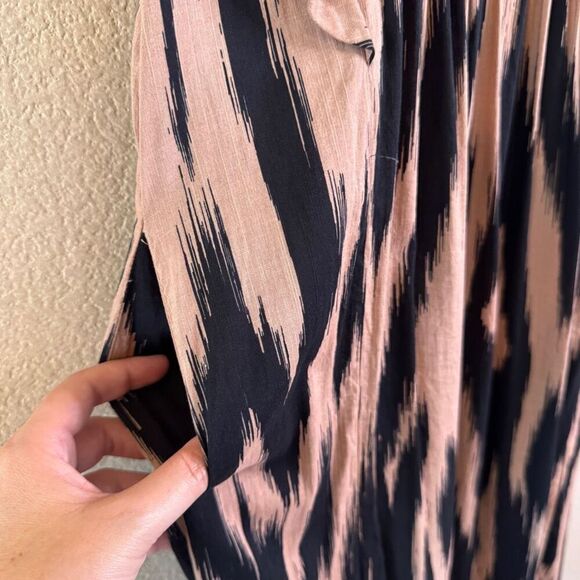 Anthropologie Maeve The Cassandra Maxi Dress Ikat Flutter Sleeve Ruffles Size XS - Picture 6 of 16